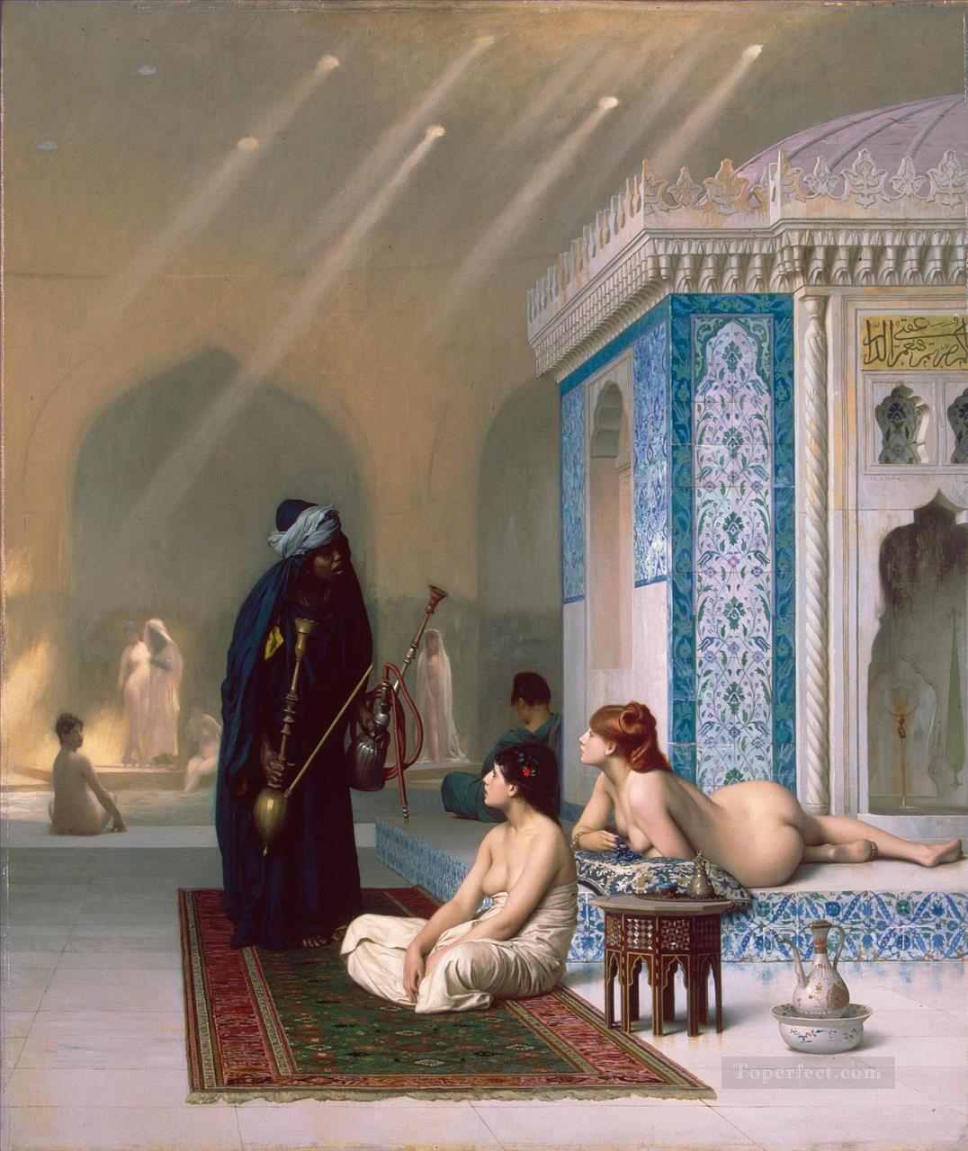 Harem Pool Griego Árabe Orientalismo Jean Leon Gerome Pintura al óleo